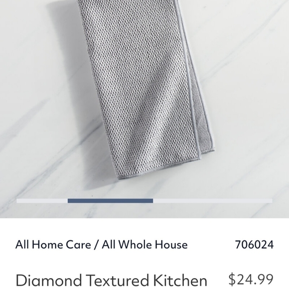 NORWEX - Diamond Textured Kitchen Towel & Cloth set ~ Graphite w/ pomegranate - Picture 2 of 3